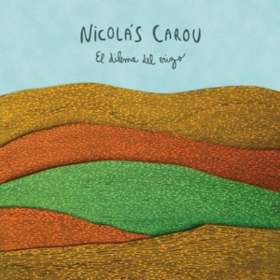 El Dilema del Erizo cover: painted hills in stripes of green, ochre and red
