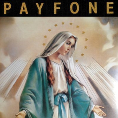 Joan of Arc cover: a painted Virgin Mary under the word Payfone